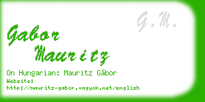 gabor mauritz business card
